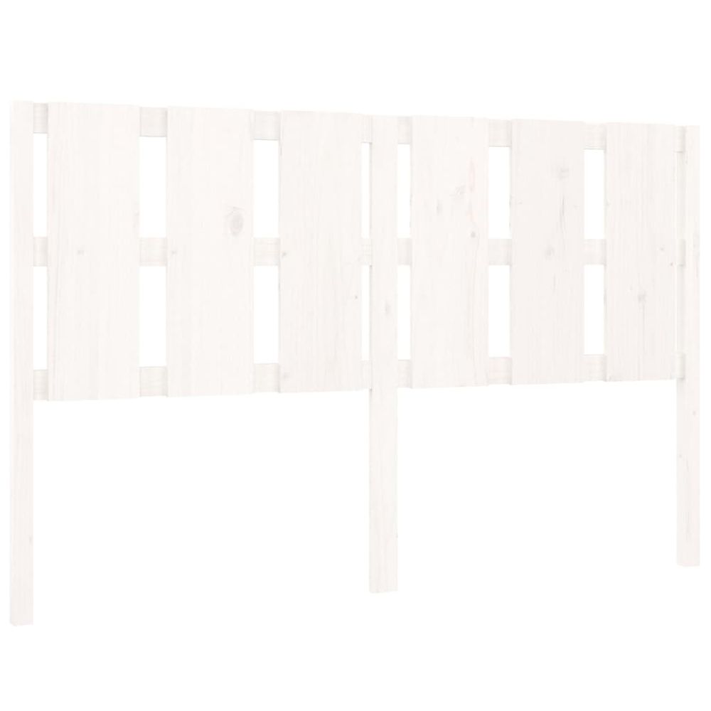 Vidaxl Čelo postele biele 155,5x4x100 cm masívna borovica